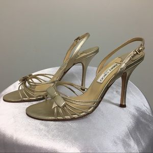 Gold Jimmy Choo Sandals